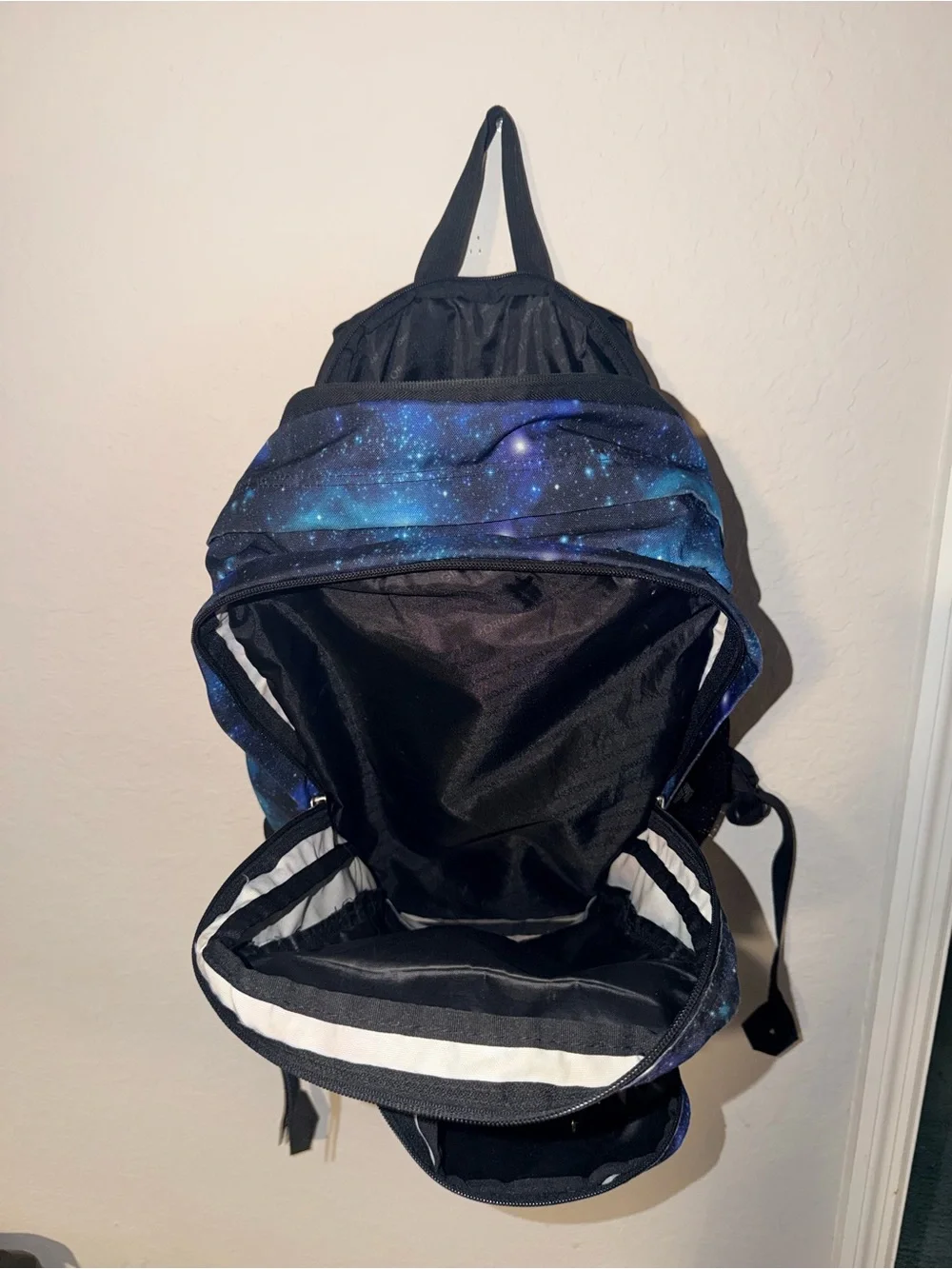 JanSport Galaxy Print Backpack Blue Space School Laptop Travel Book Bag